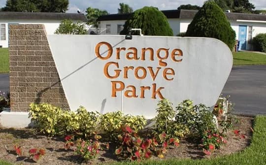 Orange Grove Park entrance sign